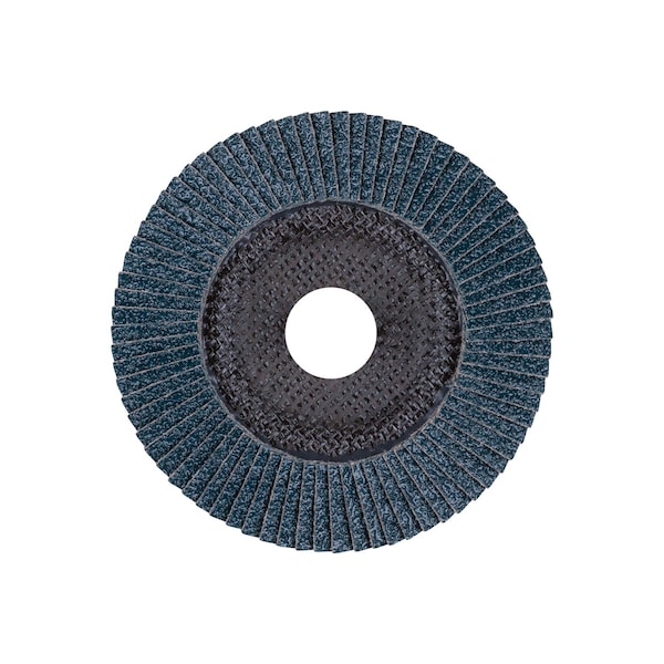 4-1/2 X 5/8-11 Thd. POLIFAN® Flap Disc - Z PSF EXTRA STEELOX, Zirconia, 120 Grit, Conical